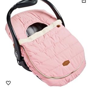 Pink jj Cole infant car seat cover